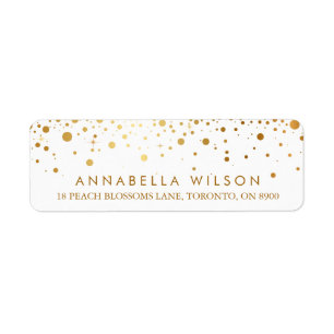 Faux Gold Foil Confetti Dots Modernes