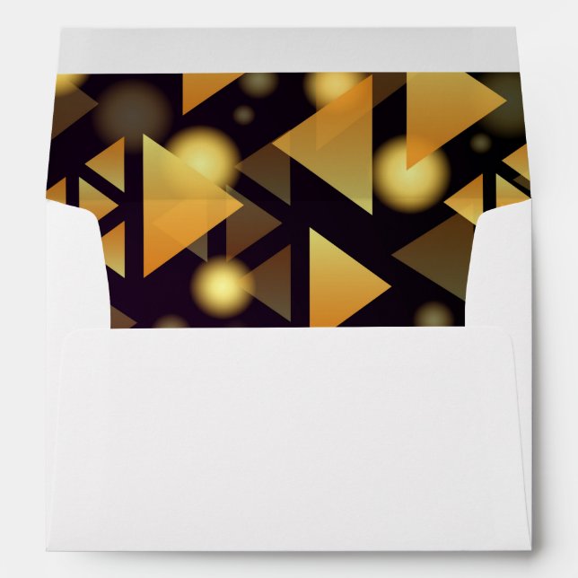 Faux Gold Foil Confetti Elegant Sparkles Envelope (Back (Bottom))