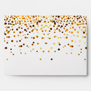 Faux Gold Foil Confetti Elegant Sparkles Envelope
