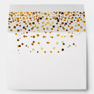 Faux Gold Foil Confetti Elegant Sparkles Envelopes