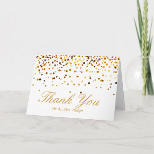 Faux Gold Foil Confetti Élégant Sparkles Merci