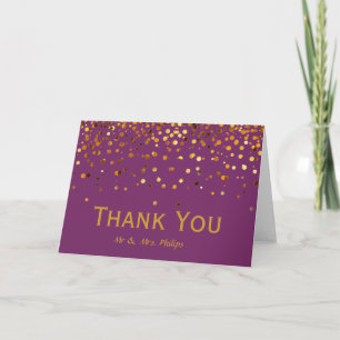 Faux Gold Foil Confetti Élégant Sparkles Merci