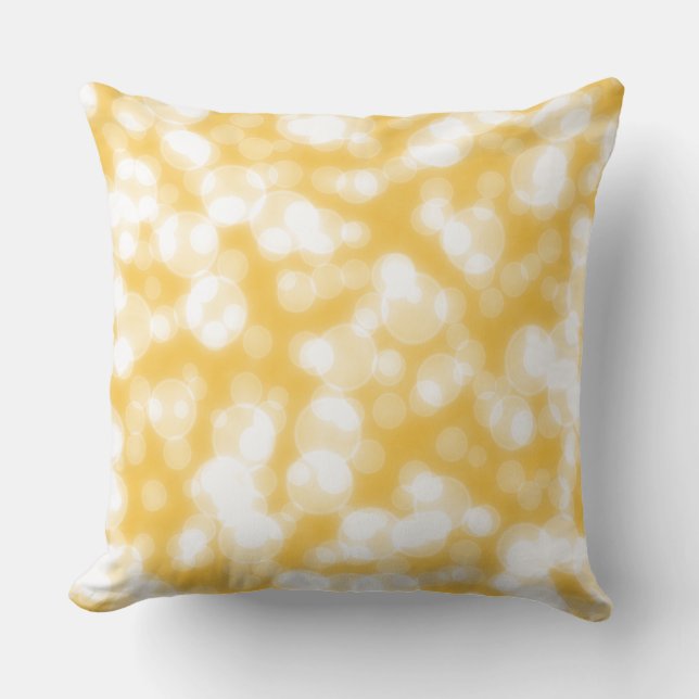 Faux Gold Foil Confetti Elegant Sparkles Throw Pillow (Front)
