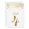 Faux Gold Foil Confetti Elegant Table Number Card