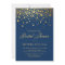 Faux Gold Foil Confetti Navy Blue Bridal Shower