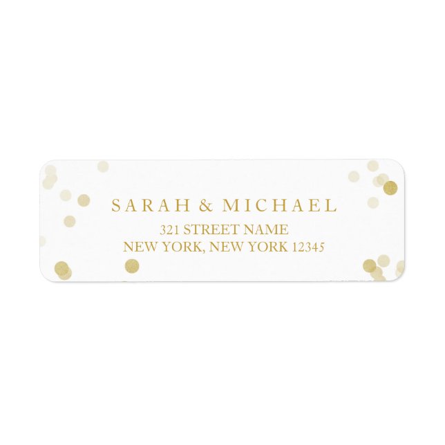Faux Gold Foil Confetti Personnalisé (Devant)