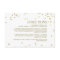 Faux Gold Foil Confetti Wedding Directions Insert