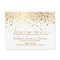 Faux Gold Foil Confetti Wedding Reception Card