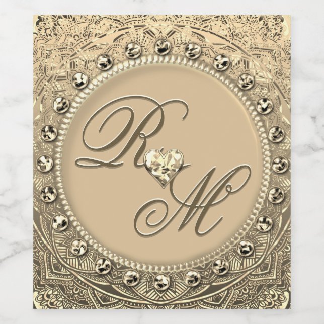 Faux Gold Foil Custom Wine Label (Single Label)