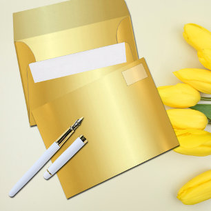 Faux, Gold Foil, Elegant, Wedding Envelopes