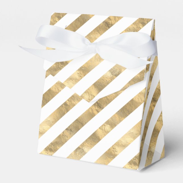 Faux Gold Foil Favor Box (Front Side)