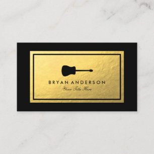 Faux Gold Foil - Guitar Business Card