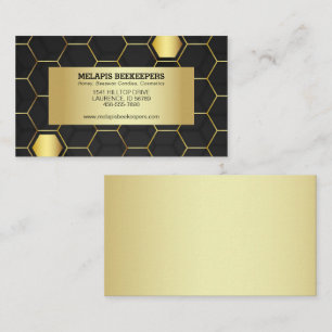 Faux Gold Foil Honeycomb Business Card