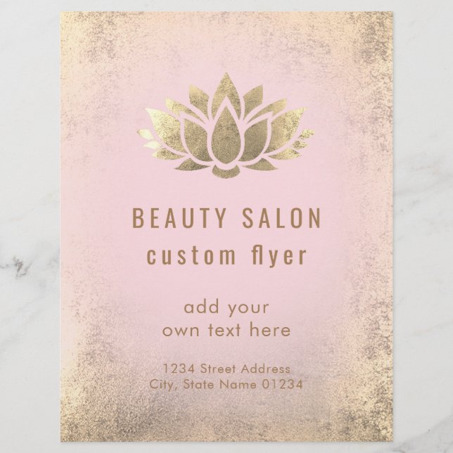 FAUX gold foil lotus logo Flyer (Front)