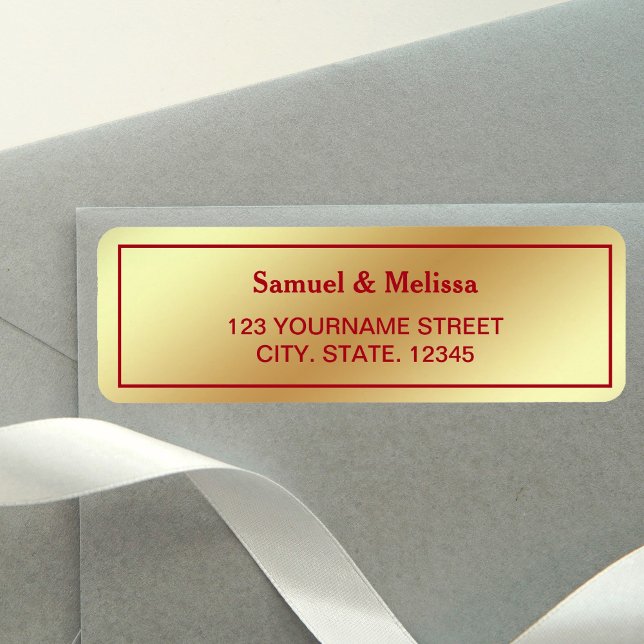 Faux Gold Foil Maroon Red Wedding (Creator Uploaded)