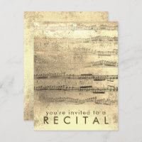 FAUX gold foil music recital