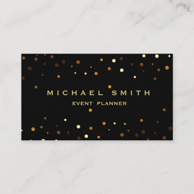 Faux Gold Foil Parties scintillant subtile Carte d (Devant)