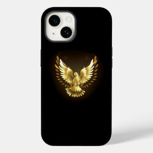 Faux Gold Foil Peace Dove on Black Case-Mate iPhone 14 Case