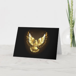 Faux Gold Foil Peace Dove on Black Program