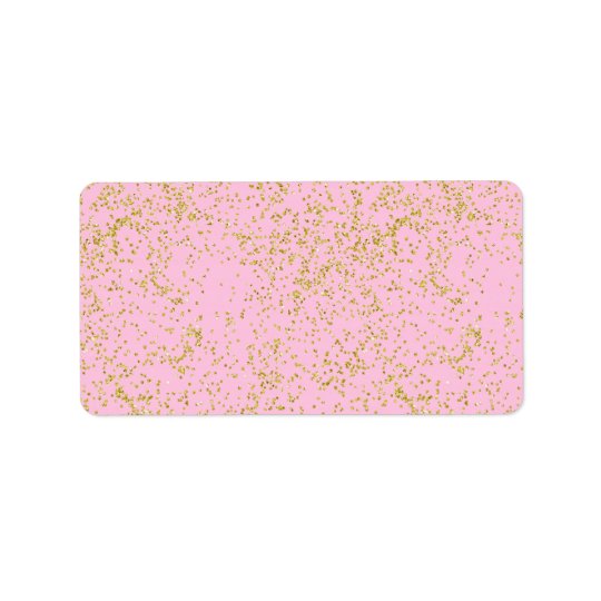 Faux Gold Foil Pink Background Sprinkle Glitter