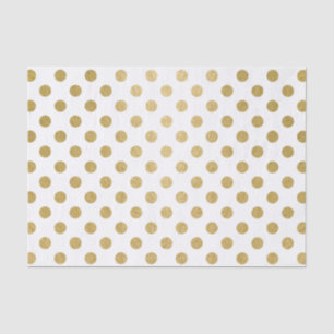 Faux Gold Foil Polka Dots Pattern Tissue Paper
