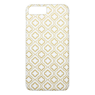 Faux Gold Foil Quatrefoil iPhone 7 Plus Coque