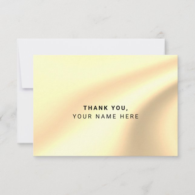 Faux Gold Foil Simple Merci Cartes (Devant)