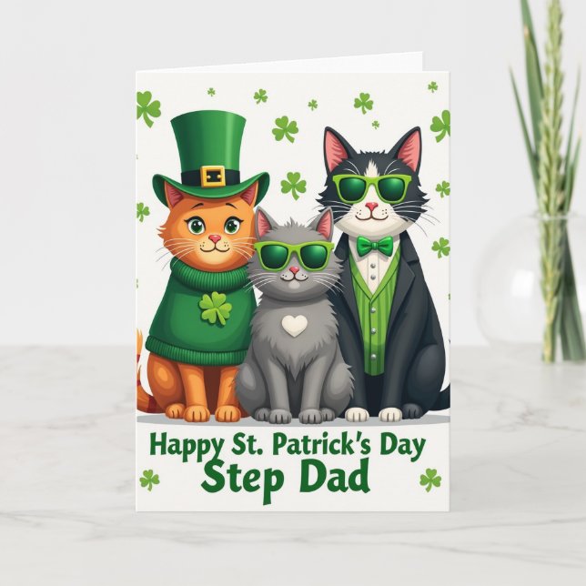 Faux Gold Foil Step Dad Card (Front)