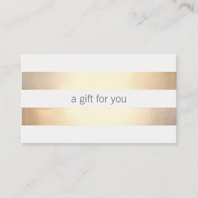 Faux Gold Foil  Striped Retail Gift Card (Front)