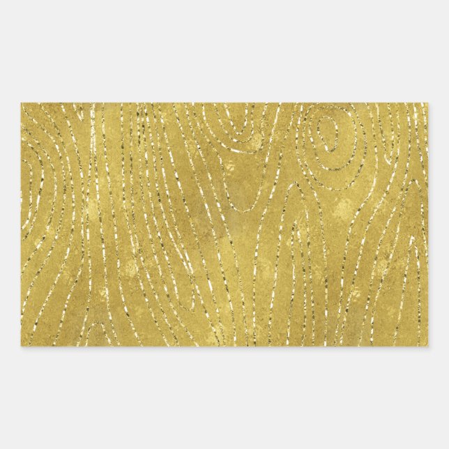 Faux Gold Foil Texture Background Sparkle Template Sticker (Front)