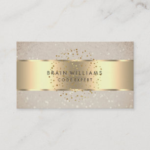 Faux Gold Foil Web Professional Minimal Elegant Business Card
