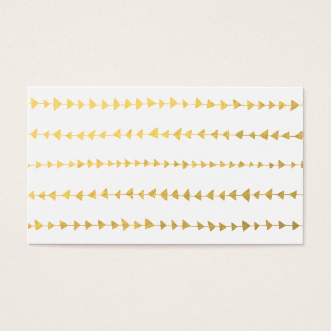 Faux Gold Foil White Arrows Pattern (Front)