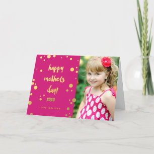 Faux Gold Foil XOXO   Carte de voeux pour la fête 