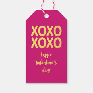 Faux Gold Foil XOXO | Valentine's Day Gift Tag