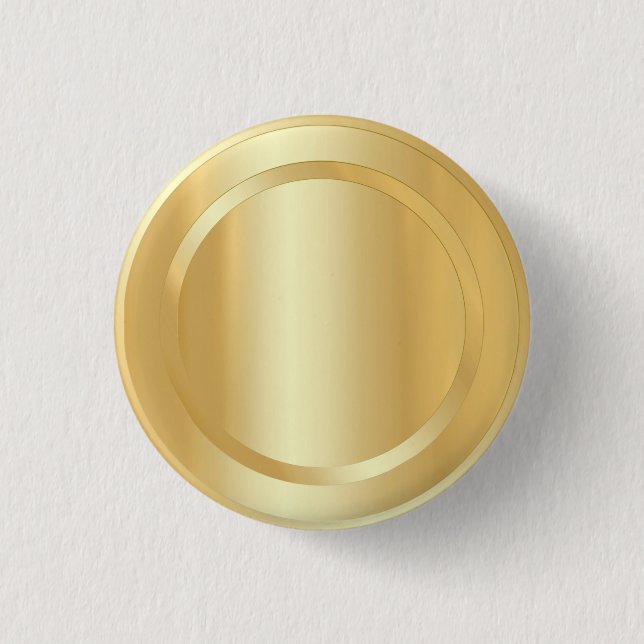 Faux Gold Glamour Elegant Trendy Template 1 Inch Round Button (Front)