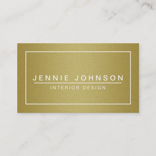 Faux Gold Glamour Glitter Business Card (Front)