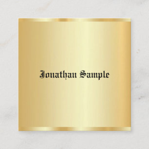 Faux Gold Glamourous Personalized Template Old Tex Square Business Card