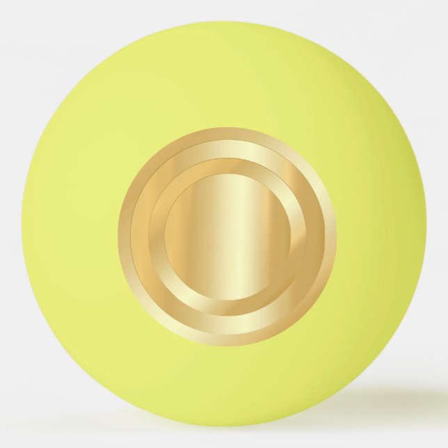 Faux Gold Glamourous Trendy Template Custom Elegan Ping Pong Ball (Front)