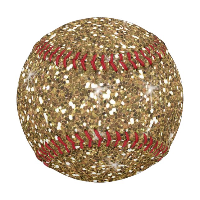 Faux Gold Glitter Baseball (Front)