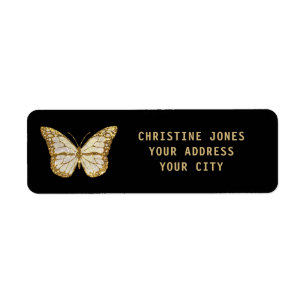 faux gold glitter butterfly