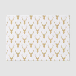 Faux Gold Glitter Christmas Deer  Tissue Paper