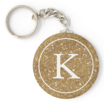 Faux Gold Glitter Circle | Monogram Initial