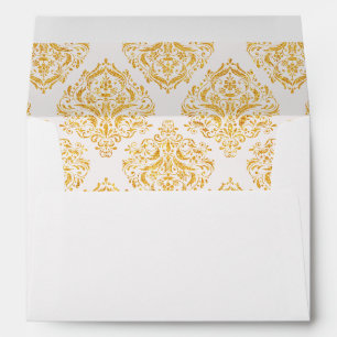 Faux Gold Glitter Flourish - Envelope