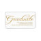 Faux Gold Glitter Graduation Address Label
