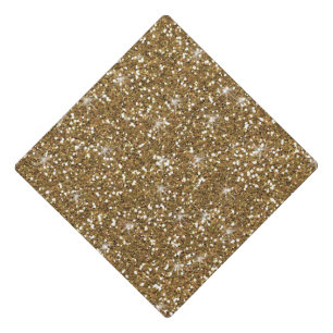 Faux Gold Glitter Graduation Cap Topper