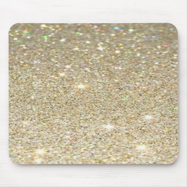 Faux Gold Glitter Mousepad, Glitter Look Mouse Pad (Front)