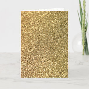 Faux Gold Glitter Photo Card