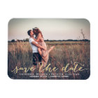 Faux Gold Glitter Script Save the Date Magnets