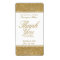 Faux Gold Glitter Wedding Wine Custom Label
