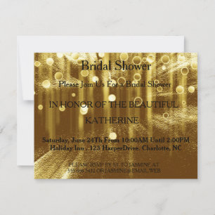 Faux Gold Glittering Fab Confetti Sparkles Dots Invitation
